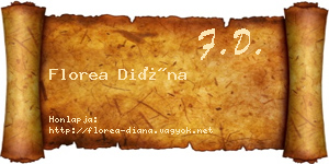Florea Diána névjegykártya